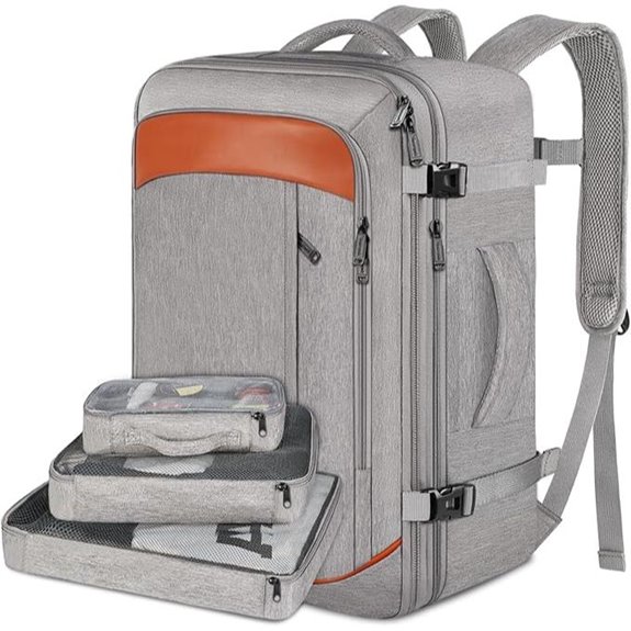 Vancropak 40L Expandable Travel Backpack with Cubes