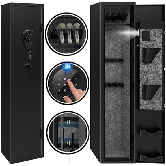 KAER 4-5 Gun Safe with Fingerprint & Digital Keypad