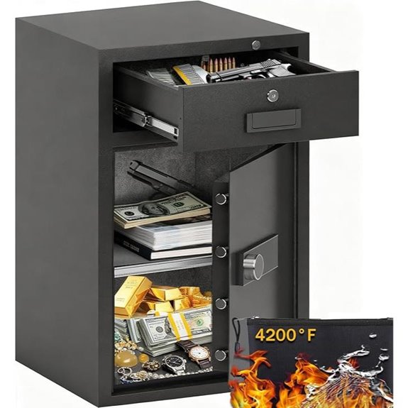KAER Fireproof Waterproof Safe with Multiple Unlocks