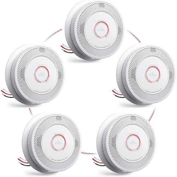 Hardwired & Wireless Smoke & Carbon Monoxide Detectors (5 Pack)