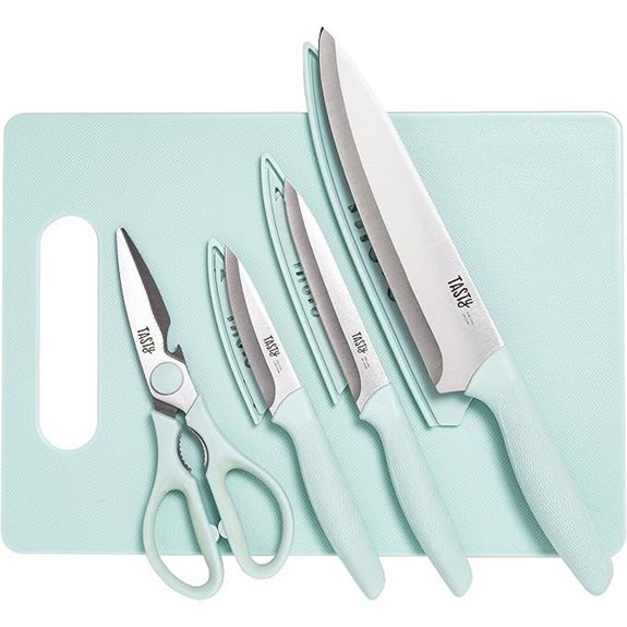 Tasty 5-Piece Knife & Reversible Cutting Board Set