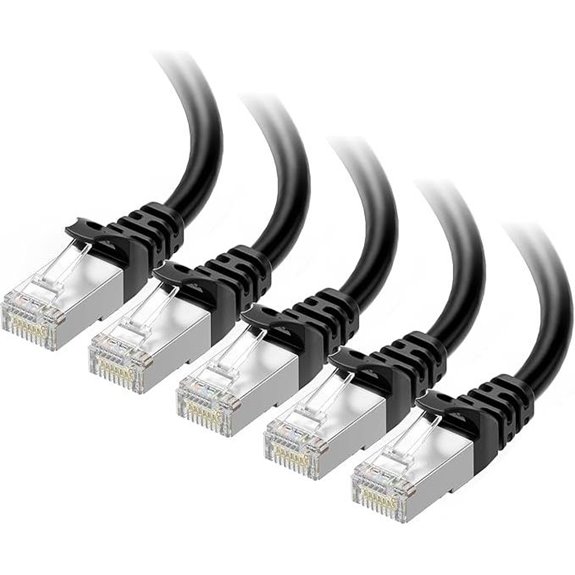 Cable Matters 5-Pack 10Gbps Shielded Cat 6A Ethernet Cables