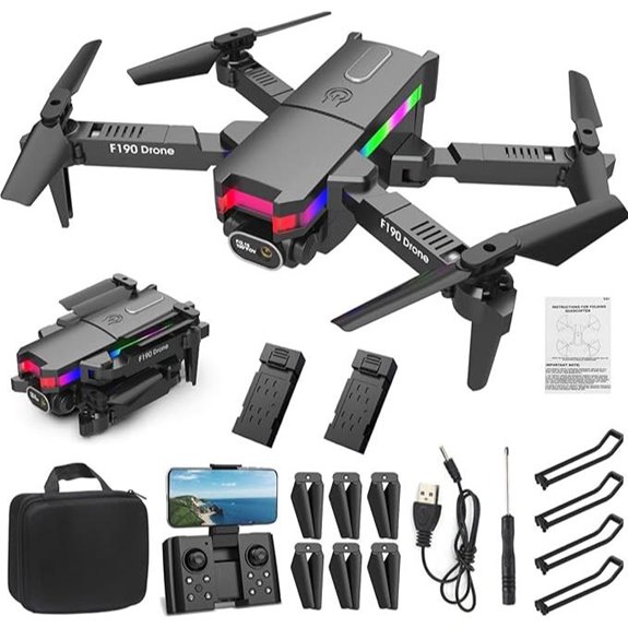 Foldable 4K Camera Drone with Altitude & Flips (2 Batteries)