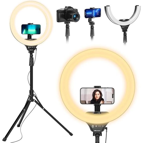 UBeesize 14 Foldable Ring Light with Tripod