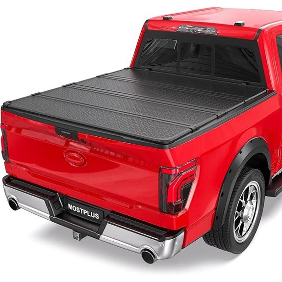 MOSTPLUS Quad Fold Truck Bed Cover for Ford F150