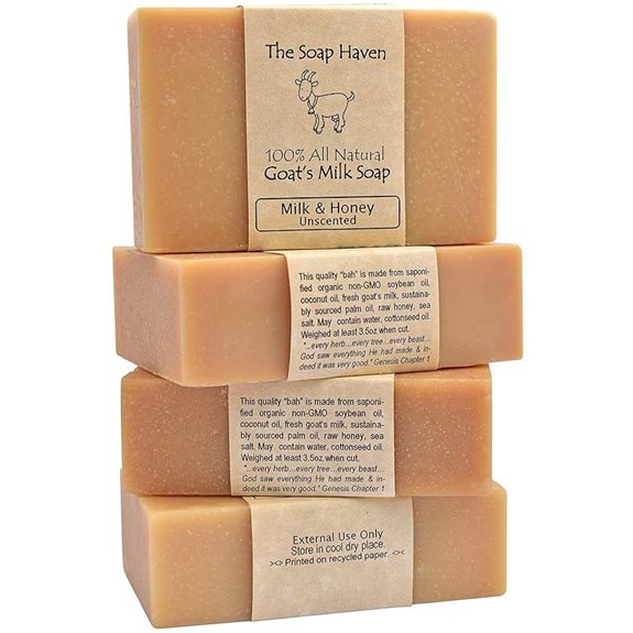 4 Goat Milk Soap Bars with Honey