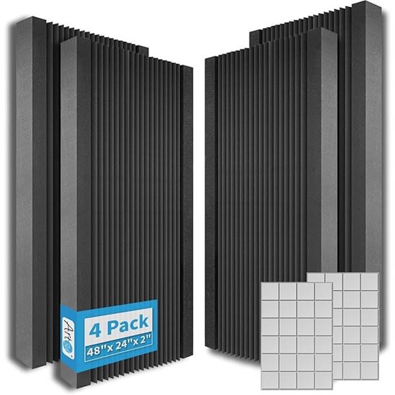 Art3d 4-Pack Acoustic Foam Wall Panels