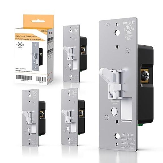 AIDA Toggle Slide Dimmer Switch 4-Pack