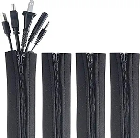 Wrap-It Zipper Cable Sleeve 4-Pack 24