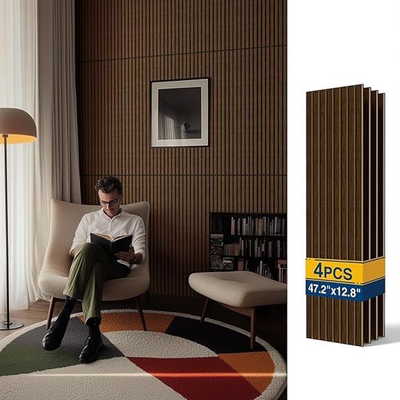 4PCS Acoustic Wood Wall Panels for Soundproofing