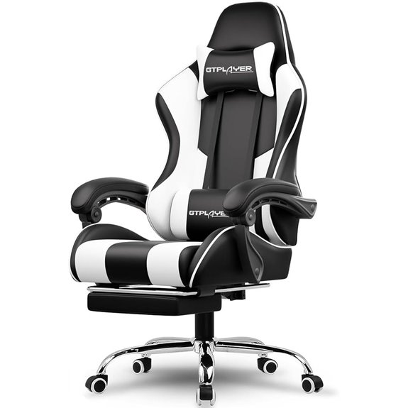 GTPLAYER Gaming Chair with Footrest and Lumbar