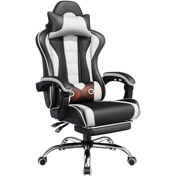 Yaheetech Gaming Chair with Lumbar Support & Footrest