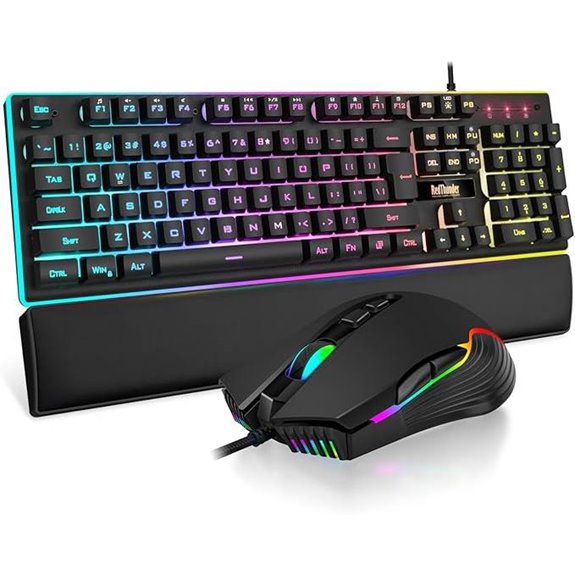 RedThunder K10 Gaming Keyboard Mouse & Wrist Rest Combo
