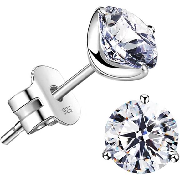 18K Gold Plated Zirconia Stud Earrings