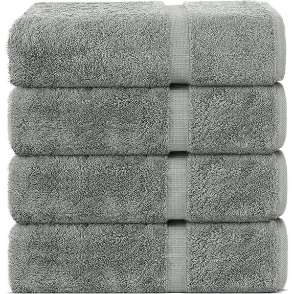 Chakir Turkish Cotton Bath Towels (4-Pack Gray)