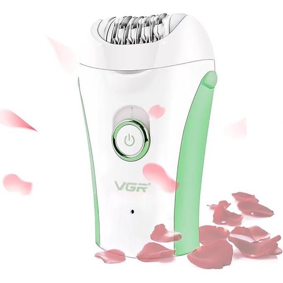 Green Facial Hair Epilator with Eyebrow Trimmer