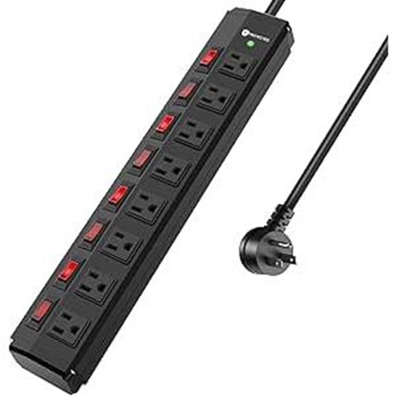 8-Outlet Heavy Duty Power Strip with Surge Protection