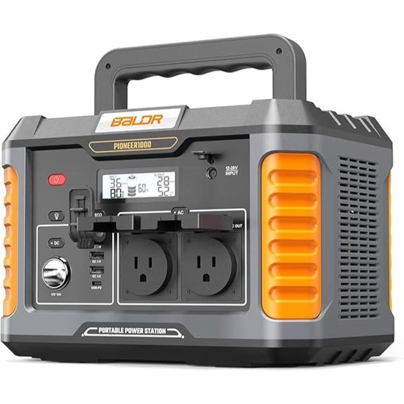 BALDR 1000W Portable Power Station with 808Wh Capacity