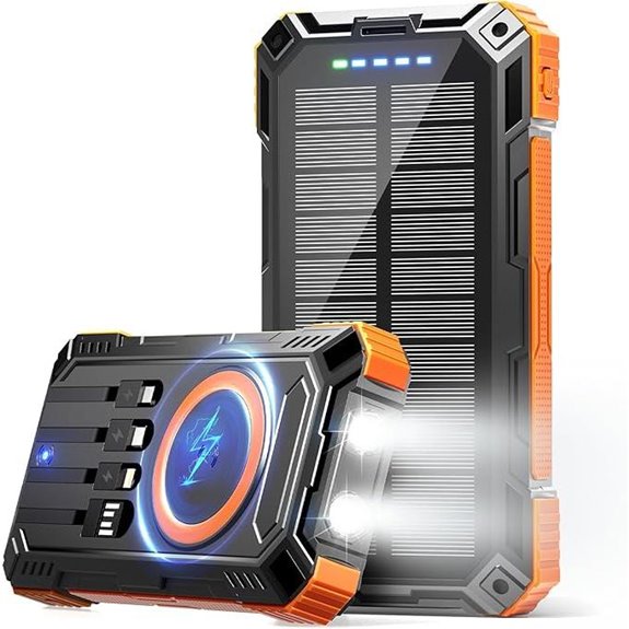 Solar Power Bank 49800mAh Wireless Portable Charger