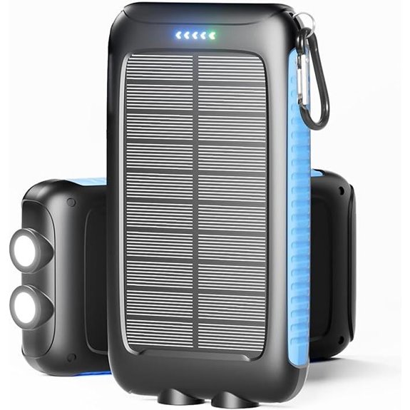 Solar Charger Power Bank 49800mAh with Flashlight