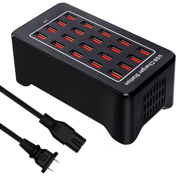 20-Port 100W USB Charging Station