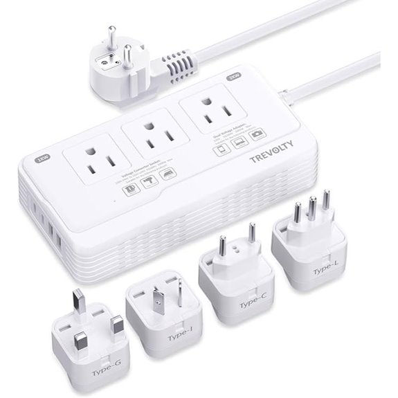 2000W Travel Voltage Converter with USB & Plugs