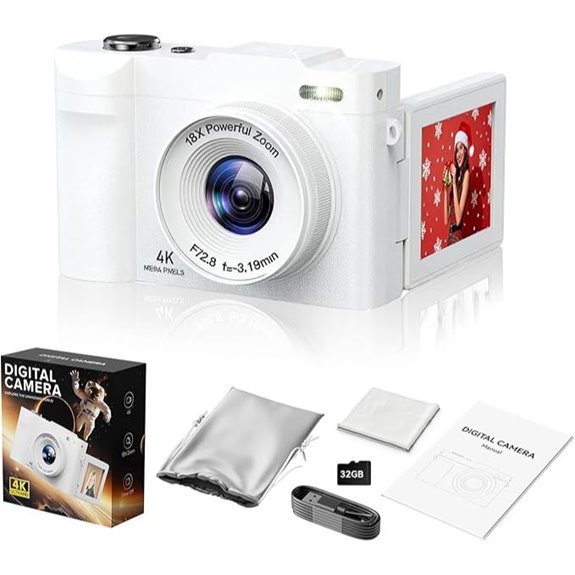 4K 50MP Vlogging Camera with Flip Screen