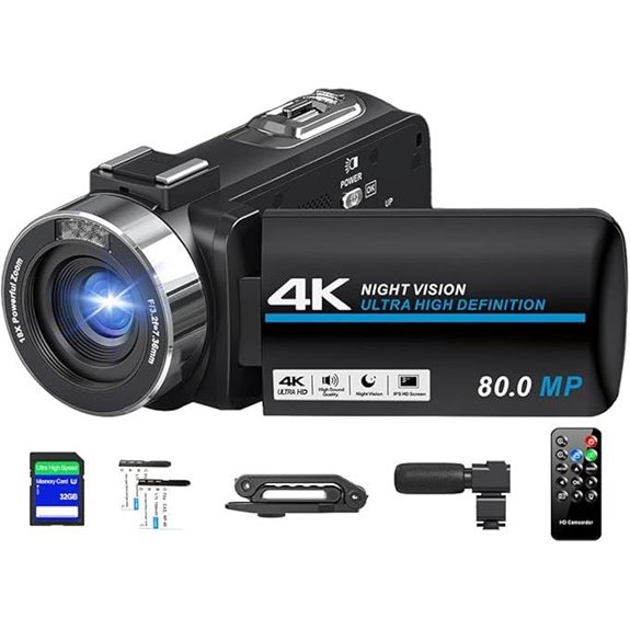 4K Vlogging Camera with Stabilizer and Accessories