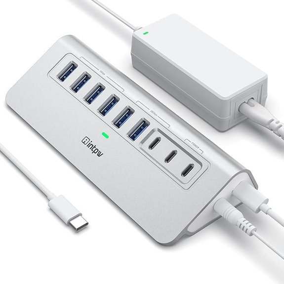 10Gbps 9-Port USB 3.2 Hub with Power Adapter