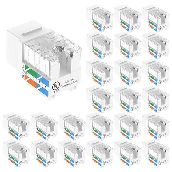 VCE 10Gbps Cat6 Keystone Jack 25-Pack