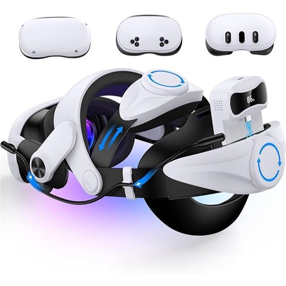 Meta Quest 3/2 Head Strap with Hot-Swappable Battery