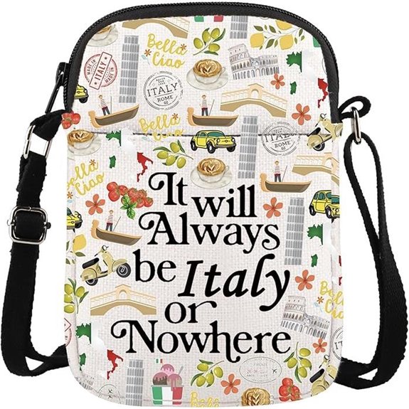 Italy Travel Crossbody Bag for Bachelorette Party