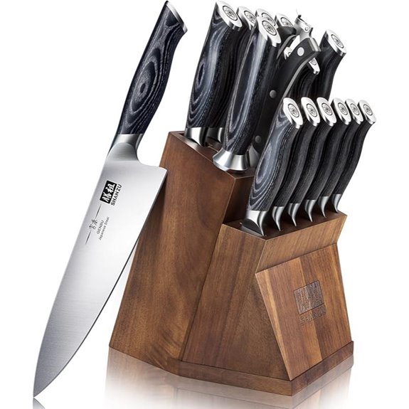Shan Zu Japanese Knife Set with Block