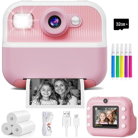 Kids Dual Selfie Camera with 1080P Video and Prints