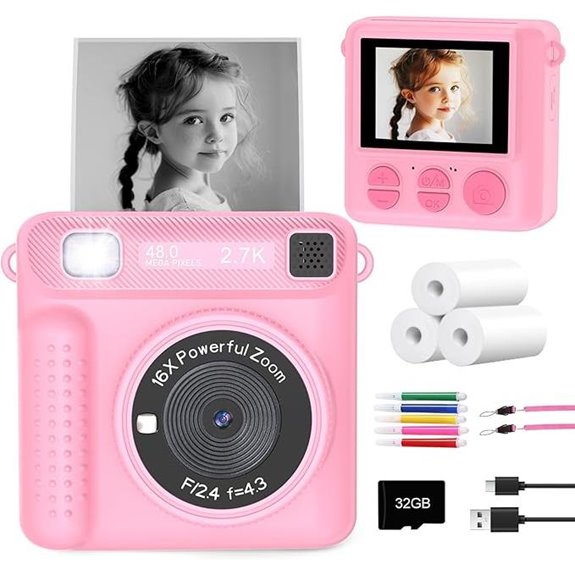 Kids Instant Print Camera with 32GB SD Card