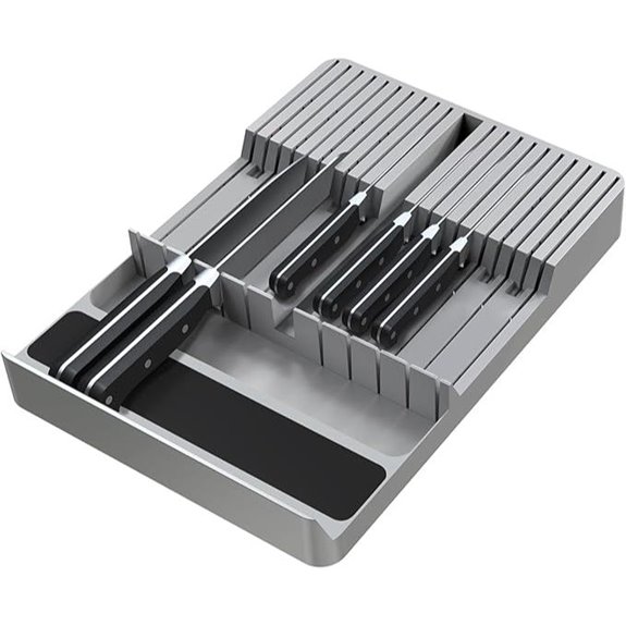 NIUXX In-Drawer Knife Organizer with Steel (Not Included)
