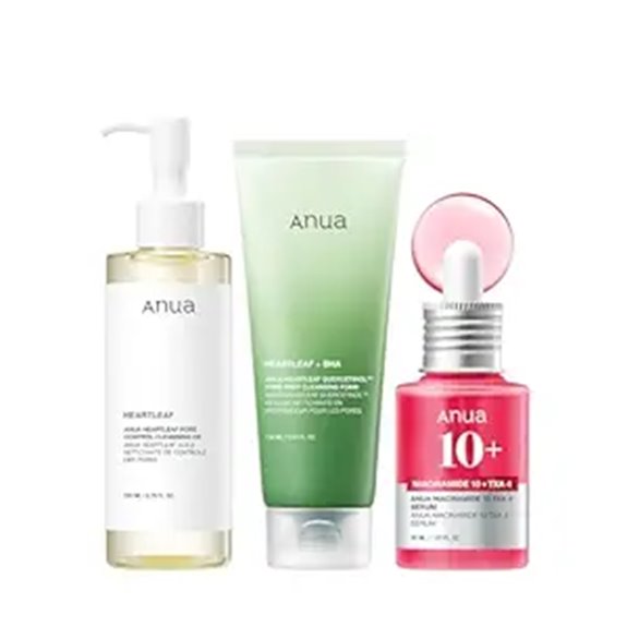 Anua 3-Step Glass Skin Korean Skincare Set