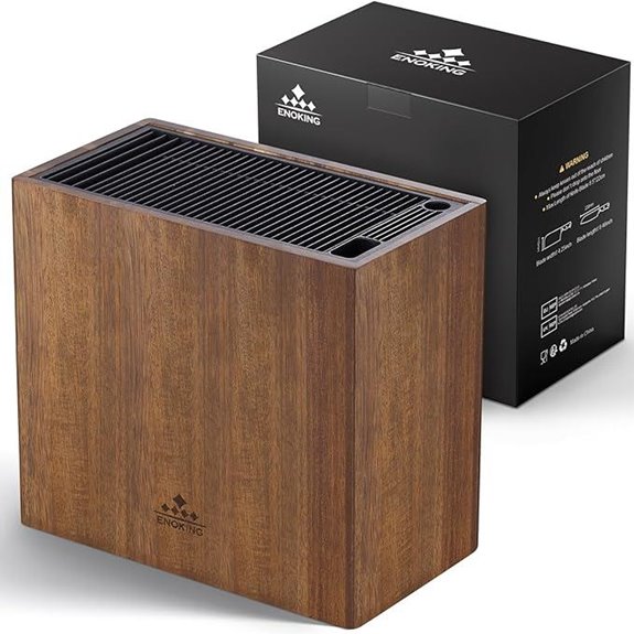 ENOKING XXL Acacia Knife Block with 26+ Slots