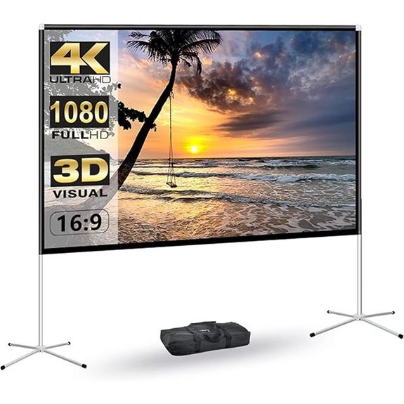 Portable 80-Inch Outdoor Projection Screen with Stand