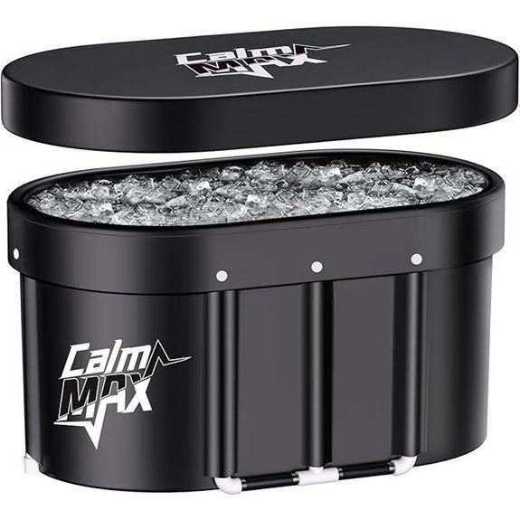 CalmMax Oval Ice Bath Tub with Cover (140 Gal)
