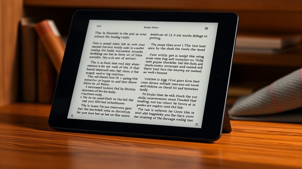 large screen e reader considerations