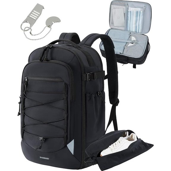 BAGSMART 17.3 Travel Backpack with Shoe Bag
