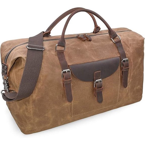 Oversized Waterproof Leather Travel Duffel Bag