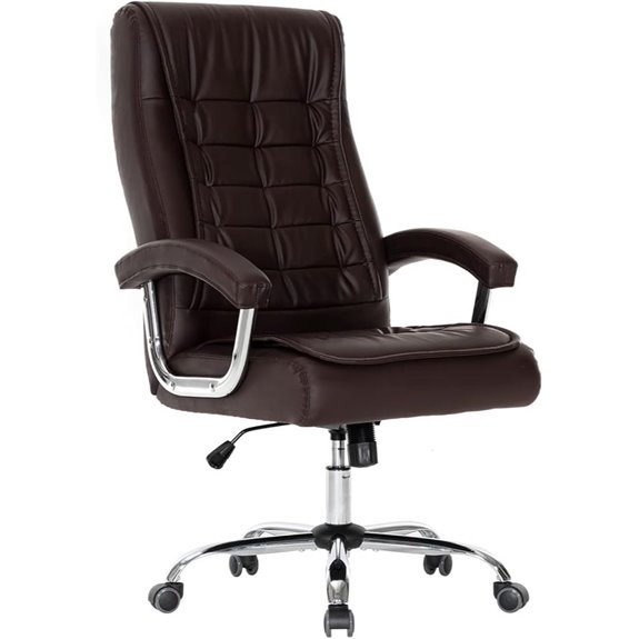 Executive Leather Office Chair with Padded Arms