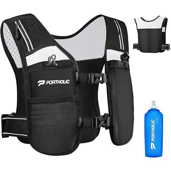 PORTHOLIC Lightweight Running Vest with Water Bottle
