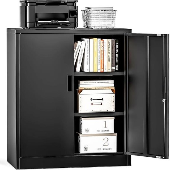 Metal Storage Cabinets with Lockable Shelves