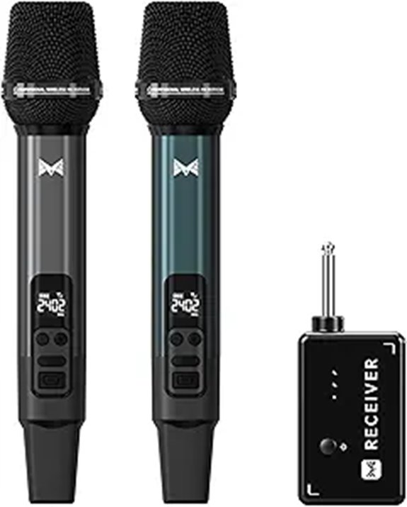 Wireless Microphone with 40H Battery & 200FT Range