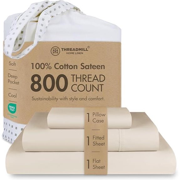 Threadmill Luxury 800 Thread Count Cotton Sheets Set