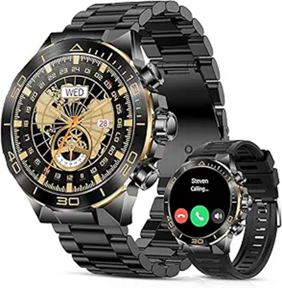 Luxury Men’s Smartwatch with Heart Rate & Blood Oxygen