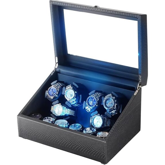 Isili Luxury Watch Winder with Storage & LED Light